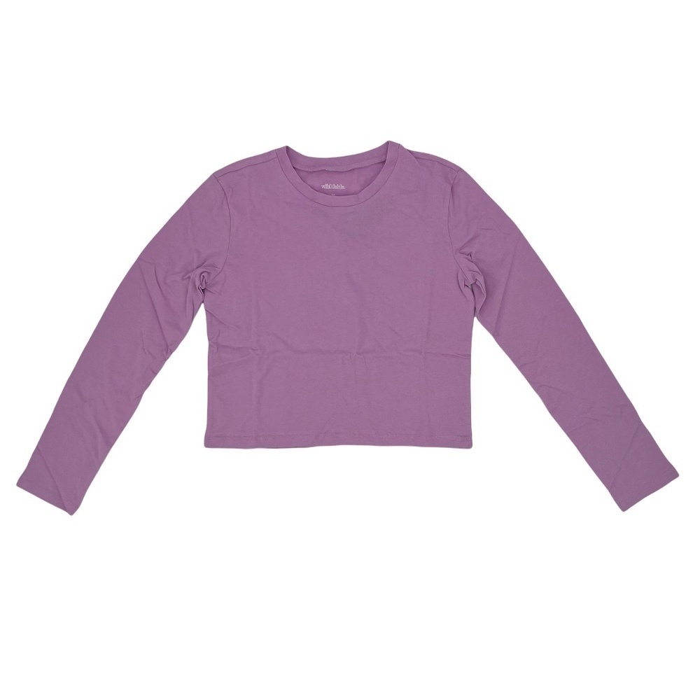 NWT Wild Fable Purple Crop Long Sleeve T-Shirt Size L Women’s